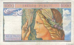 1000 Francs TRÉSOR PUBLIC FRANKREICH  1955 VF.35.01 SS