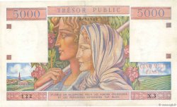 5000 Francs TRÉSOR PUBLIC FRANCIA  1955 VF.36.01 BB