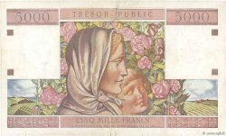 5000 Francs TRÉSOR PUBLIC FRANCIA  1955 VF.36.01 MBC