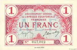 1 Franc AFRIQUE ÉQUATORIALE FRANÇAISE  1917 P.02a fST+