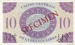 10 Francs Spécimen AFRIQUE ÉQUATORIALE FRANÇAISE Brazzaville 1941 P.11s SC