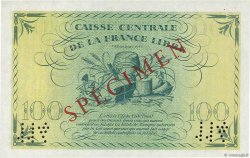100 Francs Spécimen AFRIQUE ÉQUATORIALE FRANÇAISE Brazzaville 1941 P.13s fST