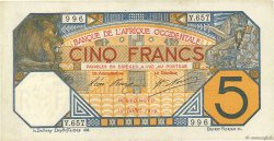 5 Francs PORTO-NOVO FRENCH WEST AFRICA Porto-Novo 1919 P.05E XF+