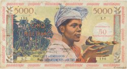 50 NF sur 5000 Francs FRENCH ANTILLES  1961 P.03a F+