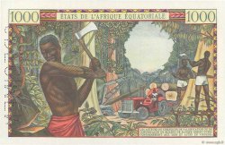 1000 Francs Spécimen EQUATORIAL AFRICAN STATES (FRENCH)  1963 P.05cs UNC-