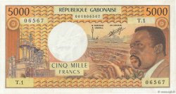 5000 Francs GABON  1974 P.04b AU