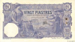 20 Piastres FRENCH INDOCHINA Saïgon 1920 P.041 VF+