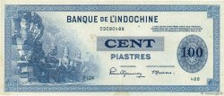 100 Piastres FRENCH INDOCHINA  1945 P.078a XF