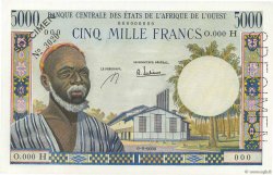 5000 Francs Spécimen WEST AFRICAN STATES  1965 P.604AeS UNC-