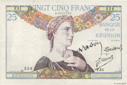 25 Francs REUNION INSEL  1944 P.23 fVZ