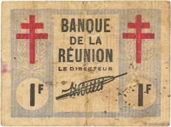 1 Franc Croix de Lorraine ISLA DE LA REUNIóN  1943 P.34 BC+