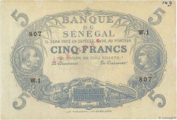 5 Francs Cabasson Spécimen SENEGAL  1874 P.A1s AU-