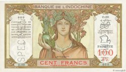 100 Francs Spécimen TAHITI  1956 P.14cS fST