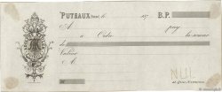 Francs Non émis FRANCE regionalism and miscellaneous Puteaux 1870 DOC.Chèque VF