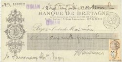 10000,50 Francs FRANCE regionalismo e varie Dinan 1933 DOC.Chèque SPL