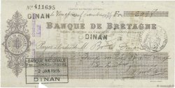 2098 Francs FRANCE regionalism and miscellaneous Dinan 1934 DOC.Chèque VF