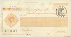 Francs FRANCE régionalisme et divers Lyon 1871 DOC.Chèque