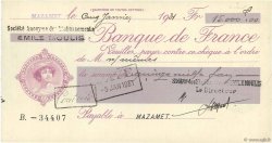 15000 Francs FRANCE regionalism and various Mazamet 1931 DOC.Chèque AU