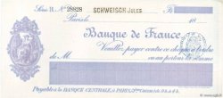 Francs FRANCE regionalismo y varios Paris 1865 DOC.Chèque FDC