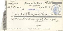 Francs FRANCE Regionalismus und verschiedenen Paris 1890 DOC.Reçu