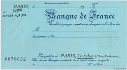 Francs FRANCE regionalismo y varios Paris 1924 DOC.Chèque SC