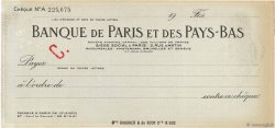 Francs FRANCE regionalismo e varie Paris 1933 DOC.Chèque AU