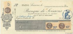 Francs FRANCE regionalismo e varie Soissons 1933 DOC.Chèque SPL