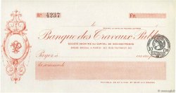 Francs FRANCE regionalismo e varie Paris 1915 DOC.Chèque AU