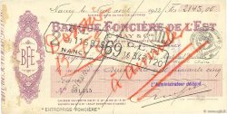 2145 Francs FRANCE regionalism and miscellaneous Nancy 1932 DOC.Chèque F
