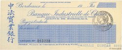 Francs FRANCE regionalism and miscellaneous Bordeaux 1915 DOC.Chèque UNC