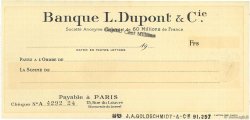 Francs FRANCE regionalismo y varios Paris 1913 DOC.Chèque FDC