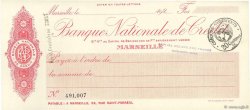 Francs FRANCE regionalism and miscellaneous Marseille 1920 DOC.Chèque AU