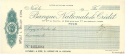 Francs FRANCE Regionalismus und verschiedenen Nice 1915 DOC.Chèque VZ