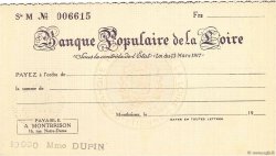 Francs FRANCE regionalismo y varios Montbrison 1933 DOC.Chèque SC