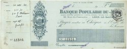 Francs FRANCE regionalismo y varios Lons-Le-Saunier 1930 DOC.Chèque MBC