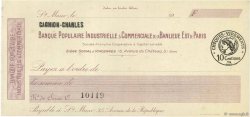 Francs FRANCE regionalismo y varios St.Maur 1920 DOC.Chèque EBC