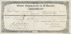67,50 Francs FRANCE Regionalismus und verschiedenen Saint Quentin 1860 DOC.Mandat SS