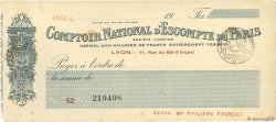 Francs FRANCE regionalismo y varios Lyon 1915 DOC.Chèque MBC