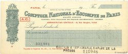 Francs FRANCE regionalismo e varie Paris 1924 DOC.Chèque AU