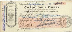1000 Francs Annulé FRANCE regionalism and various Angers  1924 DOC.Chèque VF