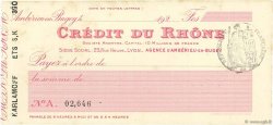 Francs FRANCE regionalismo y varios Ambérieu-en-Bugey 1924 DOC.Chèque EBC