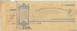 Francs FRANCE Regionalismus und verschiedenen Caen 1888 DOC.Chèque SS
