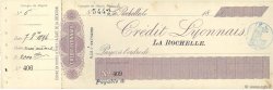 Francs FRANCE regionalismo y varios La Rochelle 1896 DOC.Chèque EBC