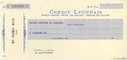 Francs FRANCE Regionalismus und verschiedenen Louviers 1930 DOC.Chèque VZ