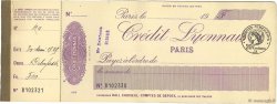 Francs FRANCE regionalism and miscellaneous Paris 1925 DOC.Chèque VF