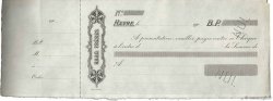 Francs Non émis FRANCE regionalismo y varios Le Havre 1900 DOC.Chèque MBC