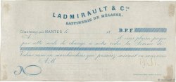 Francs Non émis FRANCE regionalismo y varios Chantenay 1872 DOC.Lettre EBC