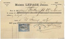 1500 Francs FRANCE Regionalismus und verschiedenen Épinal 1872 DOC.Reçu S