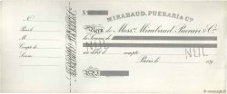 Francs Non émis FRANCE regionalism and various Paris 1890 DOC.Reçu VF