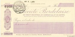Francs FRANCE regionalismo y varios Bordeaux 1915 DOC.Chèque SC